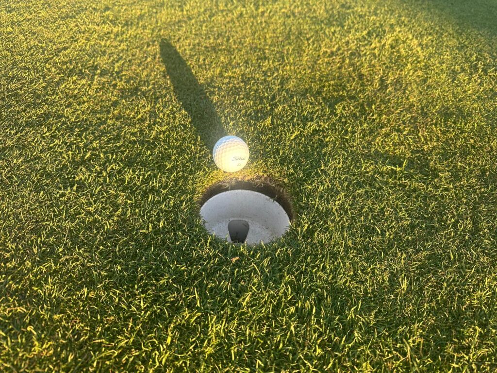 titleist golf ball hole sunset richmond bc