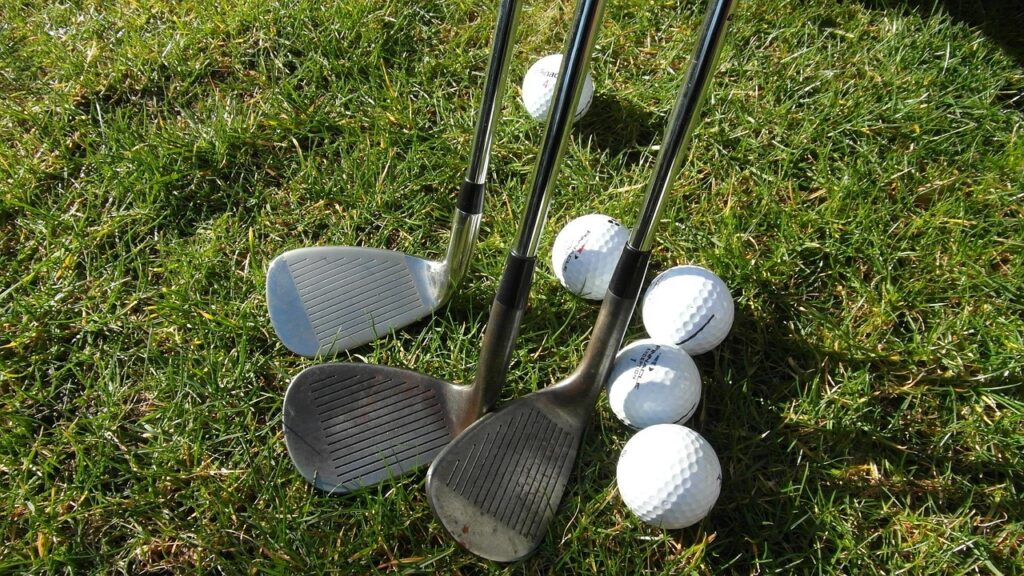 golf, golfer, golfing, pitching wedge, sand wedge, gap wedge, golf balls, nature, grass, professional sport, balls, recreation, green sports, green golf, green sand